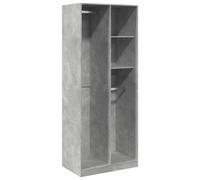 (concrete grey, 80 x 50 x 200 cm/ 2 shelves piece) vidaXL Wardrobe Clothing Storage Hanger Clothes Cabinet Closet Engineered Wood