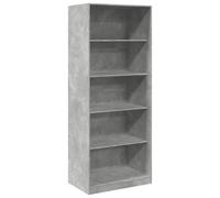 (concrete grey, 80 x 50 x 200 cm/ 4 shelves piece) vidaXL Wardrobe Clothing Storage Hanger Clothes Cabinet Closet Engineered Wood
