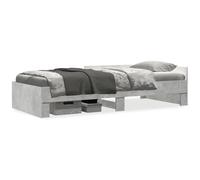(concrete grey, 90 x 190 cm) vidaXL Bed Frame Home Bedstead Bed Base Mattress Foundation Engineered Wood