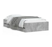 vidaXL Bed Frame with Drawers without Mattress Concrete Grey 90x190 cm Single, Grey