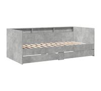 (concrete grey, 90 x 190 cm) vidaXL Daybed with Drawers Sofa Bed Guest Bed Black 100x200 cm Engineered Wood