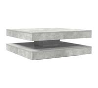 (concrete grey, 90 x 90 x 34.5 cm) vidaXL Coffee Table 360-Degree Rotatable Hallway End Table Tea Side Table