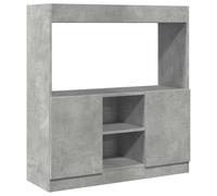 (concrete grey, 92 x 33 x 100 cm) vidaXL Highboard Sideboard Storage Organiser Cabinet Cupboard Engineered Wood