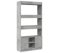 (concrete grey, 92 x 33 x 180 cm) vidaXL Highboard Sideboard Storage Organiser Cabinet Cupboard Engineered Wood