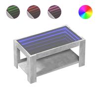 (concrete grey, 93 x 53 x 45 cm) vidaXL Coffee Table with LED Hallway Tea End Table Side Table Engineered Wood