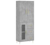 (concrete grey, Cupboard Tall Storage Cabinet) vidaXL Highboard Sideboard Cupboard Side Cabinet Sonoma Oak Engineered Wood