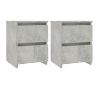 Bedside Cabinets 2 pcs Concrete Grey 30x30x40 cm Engineered Wood