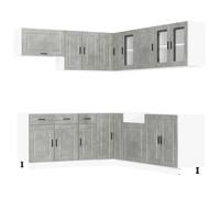 Coffee Bar Microwave Shelf Tall Kitchen Unit Kitchen Rack vidaXL