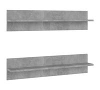 (concrete grey) vidaXL 2/4x Wall Shelves Chipboard Wall-Mounted Hanging Shelf Multi Colours