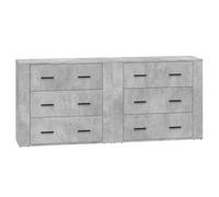 Vidaxl Sideboards 2 Pcs Concrete Grey Engineered Wood