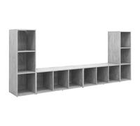 vidaXL TV Cabinets 4 pcs Concrete Grey 107x35x37 cm Engineered Wood, Grey