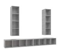 (concrete grey) vidaXL 4x Wall-mounted TV Cabinets TV Stand Lowboard Chipboard Multi Colours