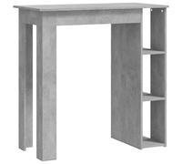 (concrete grey) vidaXL Bar Table with Shelf Bar High Table Bistro Pub Table Engineered Wood