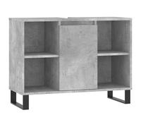 (concrete grey) vidaXL Bathroom Cabinet Vanity Unit Highboard Cupboard White Engineered Wood