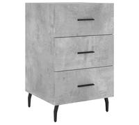 (concrete grey) vidaXL Bedside Cabinet Bedside Table Nightstand Smoked Oak Engineered Wood