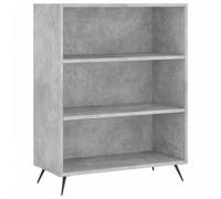 vidaXL Versatile Bookcase in Concrete Grey, Engineered Wood Bookshelf with Open Compartment,Multifunctional Shelving Display Unit for Home-Office-Bedroom