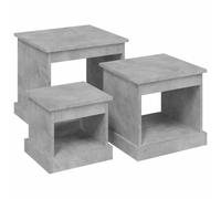vidaXL Nesting Tables 3 pcs Concrete Grey Engineered Wood, Grey