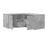 (concrete grey) vidaXL Corner Cabinet Corner Shelf Unit Bookcase Engineered Wood