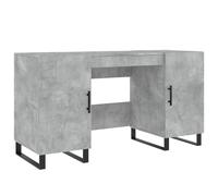vidaXL Desk Concrete Grey 140x50x75 cm Engineered Wood