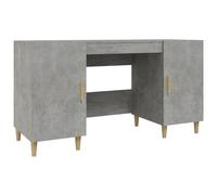 (Concrete grey) vidaXL Desk Engineered Wood Office Computer Study Writing Desk Multi Colours