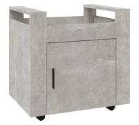 (Concrete grey) vidaXL Desk Trolley Engineered Wood Office Under Storage Trolley Multi Colours