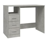 vidaXL Desk with Drawers Concrete Grey 102x50x76 cm Engineered Wood