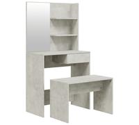 (Concrete grey) vidaXL Dressing Table Set HomeVanity Table Makeup Vanity Desk Cosmetic Table