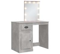 (concrete grey) vidaXL Dressing Table with LED Lights Makeup Table Vanity Desk Cosmetic Table