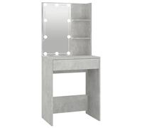 Vidaxl Dressing Table With Led Concrete Grey 60X40X140 Cm