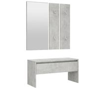 vidaXL Hallway Furniture Set Concrete Grey Engineered Wood, Grey