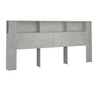 (concrete grey) vidaXL Headboard Cabinet Bed Headboard Indoor Bedroom Furniture Multi Colours