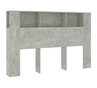 (concrete grey) vidaXL Headboard Cabinet Bedroom Bookcase Bed Headboard Bed Backboard Cabinet