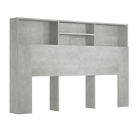 (concrete grey) vidaXL Headboard Cabinet Bedroom Bookcase Headboard Furniture Multi Colours