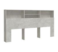 (concrete grey) vidaXL Headboard Cabinet Bedroom Bookcase Backboard Bed Header Storage Cabinet