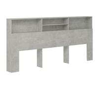 (concrete grey) vidaXL Headboard Cabinet Bedroom Home Indoor Bookcase Backboard Multi Colours