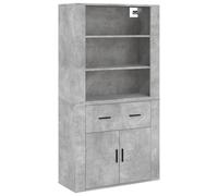 (concrete grey) vidaXL Highboard Engineered Wood Sideboard Storage Cupboard Multi Colours