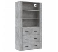 (concrete grey) vidaXL Highboard Engineered Wood Sideboard Storage Cupboard Multi Colours