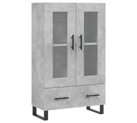 (concrete grey) vidaXL Highboard Sideboard Cupboard Side Cabinet Brown Oak Engineered Wood