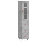 (concrete grey) vidaXL Highboard Sideboard Cupboard Side Cabinet Grey Sonoma Engineered Wood