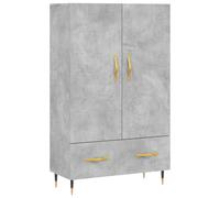 (concrete grey) vidaXL Highboard Sideboard Cupboard Side Cabinet Smoked Oak Engineered Wood