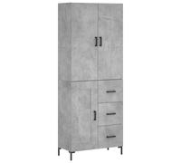 (concrete grey) vidaXL Highboard Sideboard Cupboard Side Cabinet Smoked Oak Engineered Wood