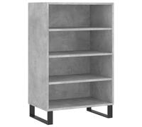 (concrete grey) vidaXL Highboard Sideboard Storage Cabinet High Gloss White Engineered Wood