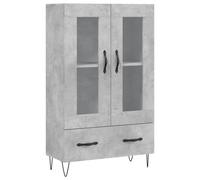 (concrete grey) vidaXL Highboard Sideboard Storage Cabinet Side Cabinet Black Engineered Wood