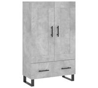 (concrete grey) vidaXL Highboard Sideboard Storage Cabinet Side Cabinet Black Engineered Wood