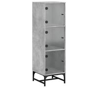 Highboard with Glass Doors Sideboard Storage Cupboard Buffet Cabinet vidaXL