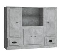 Vidaxl Highboards 3 Pcs Concrete Grey Engineered Wood, Grey