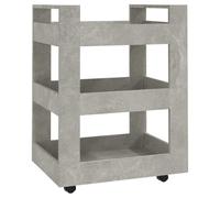 (Concrete grey) vidaXL Kitchen Trolley Engineered Wood Organiser Trolley Rack Multi Colours