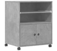 (concrete grey) vidaXL Printer Stand with Wheels Printer Table Office File Desk Organiser
