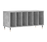 (concrete grey) vidaXL Record Cabinet Record Storage Cabinet High Gloss White Engineered Wood