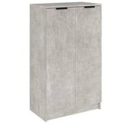 Shoe Cabinet Concrete Grey 59x35x100cm Engineered Wood GF0